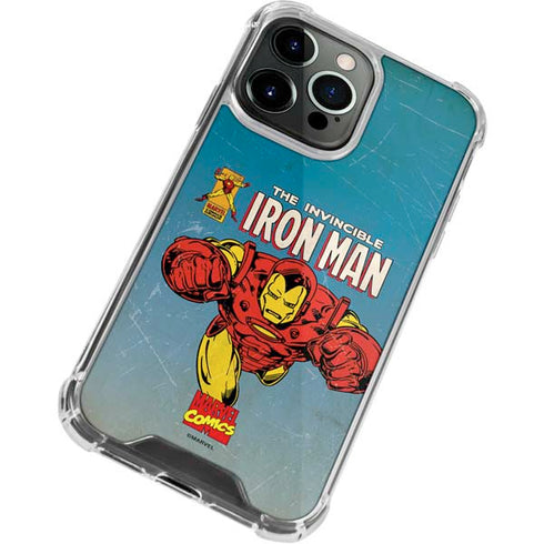 Marvel Classic Comics The Invincible Iron Man iPhone 14 Pro Clear Case